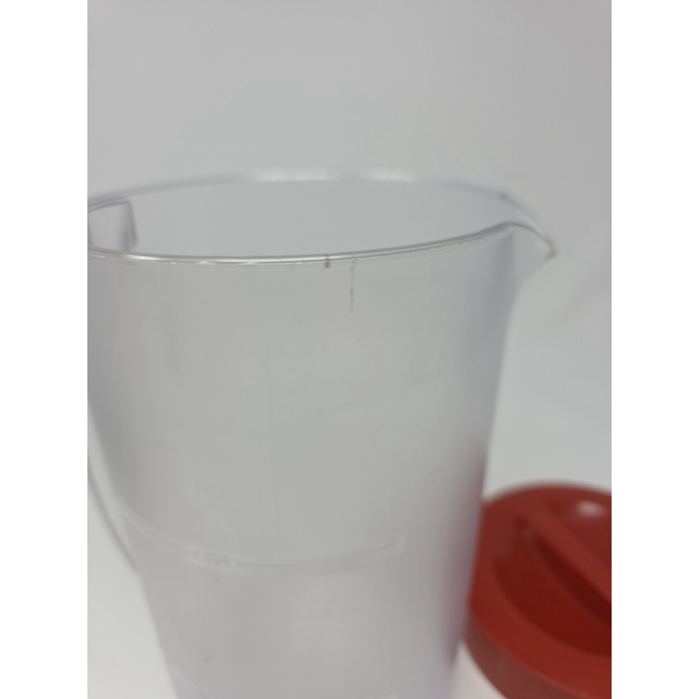 Mr Coffee Iced Tea Maker TM1 Replacement 2 Quart Pitcher ReAD Red Lid Frosted - Picture 6 of 14